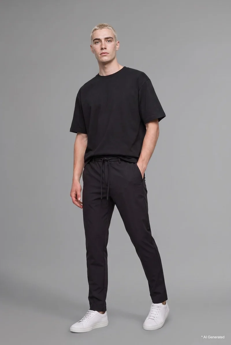 Relaxed Fit Straight Leg Trousers
