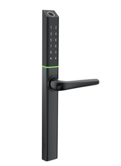 Arib Smart Lock with Slim Black Design 30 * 85 offers 5 unlocking methods Fingerprint PIN Code App RFID Card and Emergency Key It features automatic locking and anti theft security Suitable for home and office use