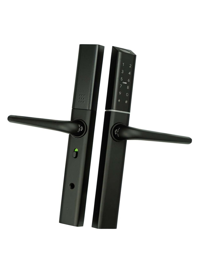Areb SMART LOCK NARROW STYLE BLACK 30 * 85 – 5 Unlocking Methods, Fingerprint, PIN Code, App Control, RFID Card, Emergency Key, Auto-Lock, Anti-Theft Security for Home & Office