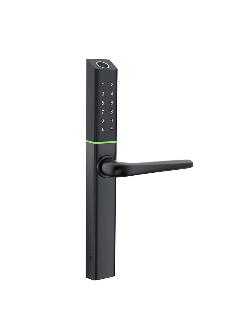 Areb SMART LOCK NARROW STYLE BLACK 30 * 85 – 5 Unlocking Methods, Fingerprint, PIN Code, App Control, RFID Card, Emergency Key, Auto-Lock, Anti-Theft Security for Home & Office
