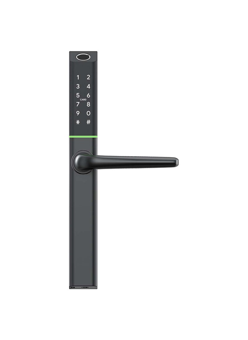 Areb SMART LOCK NARROW STYLE BLACK 30 * 85 – 5 Unlocking Methods, Fingerprint, PIN Code, App Control, RFID Card, Emergency Key, Auto-Lock, Anti-Theft Security for Home & Office