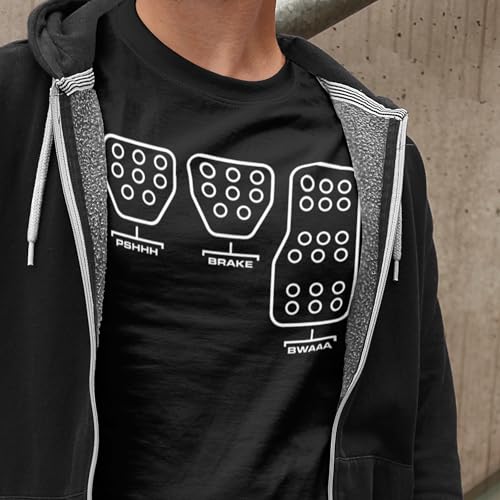 STYLN Subie Pedal Shift Diagram T-Shirt (Medium) Black - Image 3