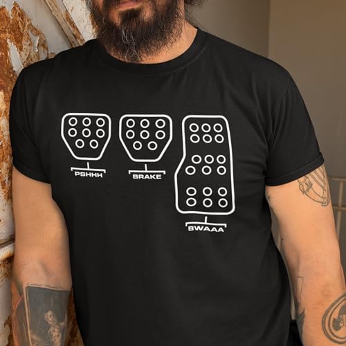 STYLN Subie Pedal Shift Diagram T-Shirt (Medium) Black - Image 2