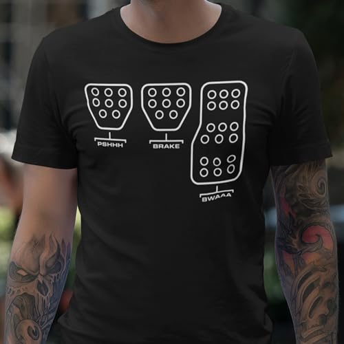 STYLN Subie Pedal Shift Diagram T-Shirt (Medium) Black - Image 4