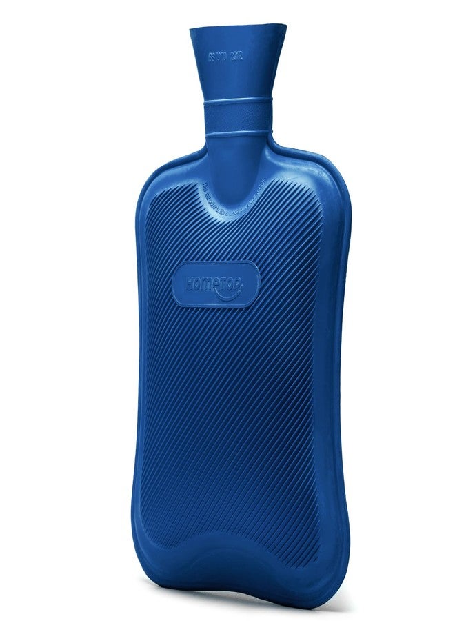 HomeTop Premium Classic Rubber Hot Water Bottle (2 Liters, Navy Blue) - Image 1