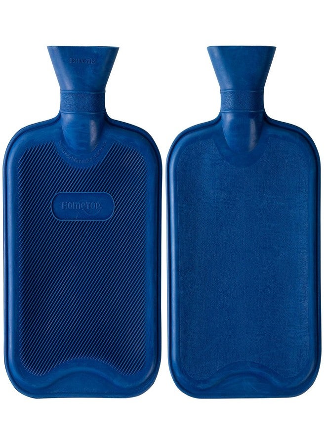 HomeTop Premium Classic Rubber Hot Water Bottle (2 Liters, Navy Blue) - Image 3