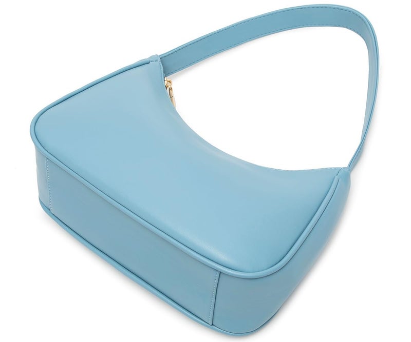 CYHTWSDJ Shoulder Bags for Women, Cute Hobo Tote Handbag Mini Clutch Purse with Zipper Closure (Lake Blue) - Image 3