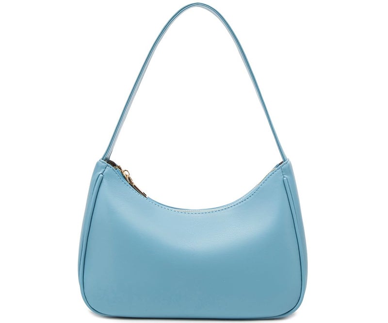 CYHTWSDJ Shoulder Bags for Women, Cute Hobo Tote Handbag Mini Clutch Purse with Zipper Closure (Lake Blue) - Image 1