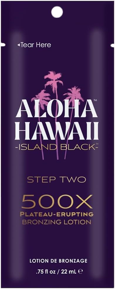 Tan Inc Aloha Hawaii Island Black 500X PlateauErupting Bronzing Lotion 22ml