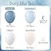 Leraqertra 60pcs Dusty Blue Balloons 12inch with Sand White Pastel Blue and White Balloons for Wedding Gender Reveal Baby Bridal Shower Birthday Party Decorations - Image 4