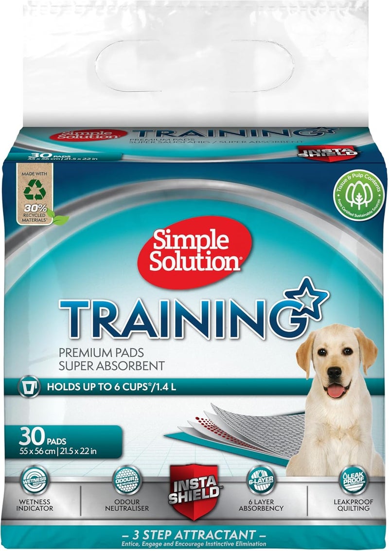 Simple Solution Puppy Training Pads 55x56cm - 30 Pieces - Image 1