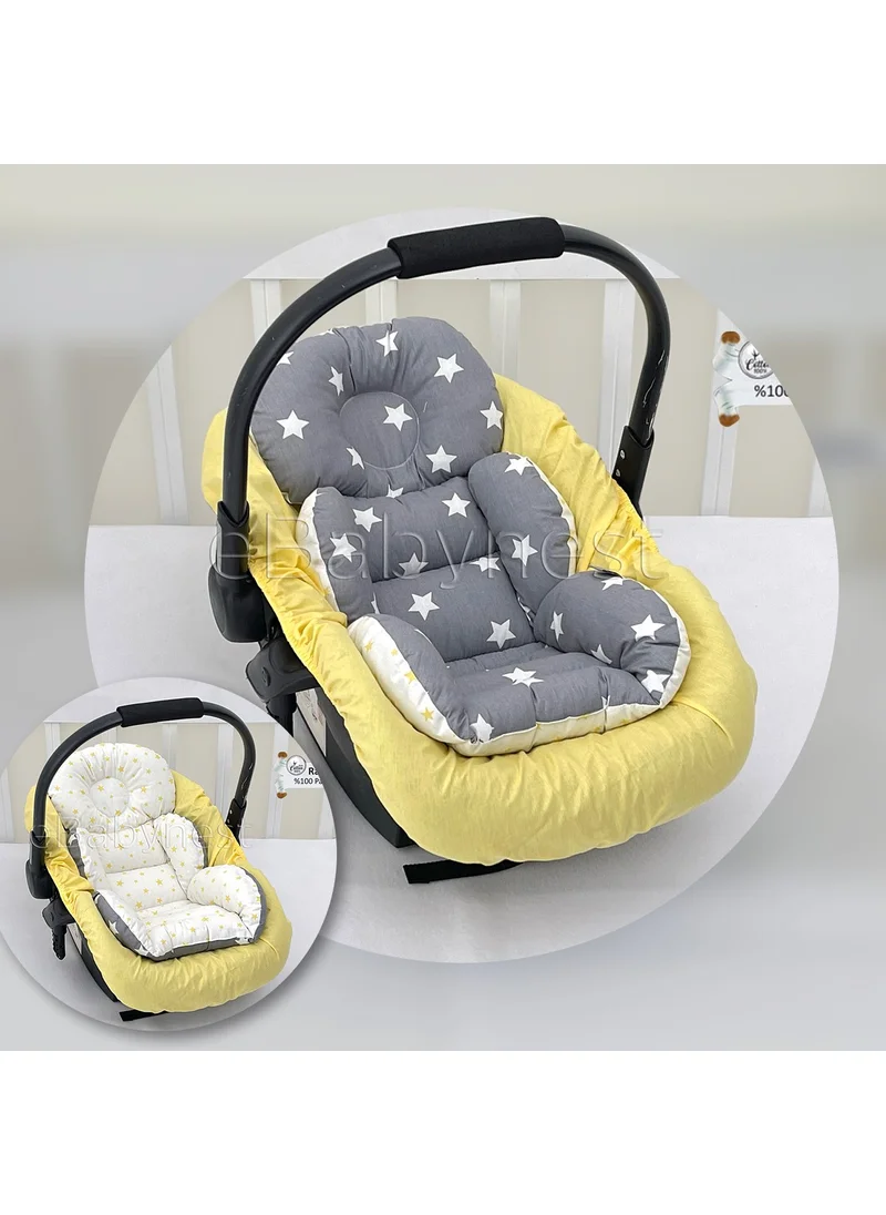 Ebabynest Bigstar Series Gray Yellow Stroller Bottom Cushion