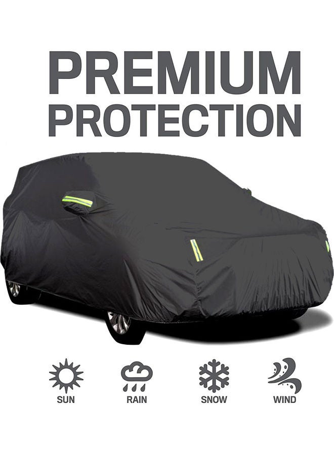 إسكدنيا غطاء كامل لسيارة سيدان للحماية من أشعة الشمس مع شريط عاكس - Image 5