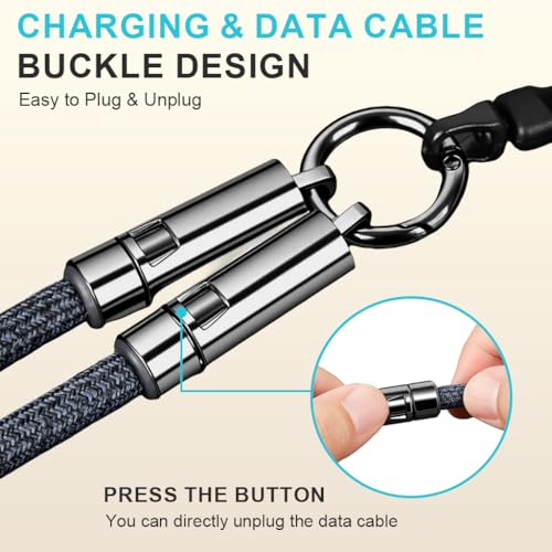 Verilux® PD 240W Type C Cable Fast Charging with Lanyard Style, 3.9FT/1.2M USB C to C with 480MBPS Data Cable C Type Fast Charging, USB C Charger for iPhone 17/16/15, Galaxy S25/S24/S23 - Image 5