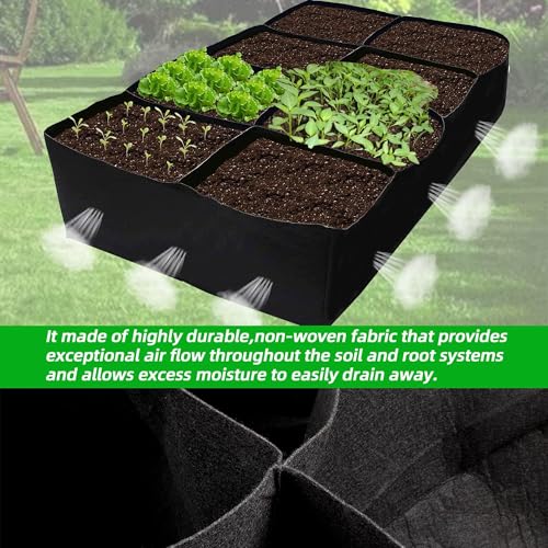 CJGQ Fabric Raised Garden Bed 6x3x1ft Garden Grow Bed Bags for Growing Herbs, Flowers and Vegetables 128 Gallon - Image 4