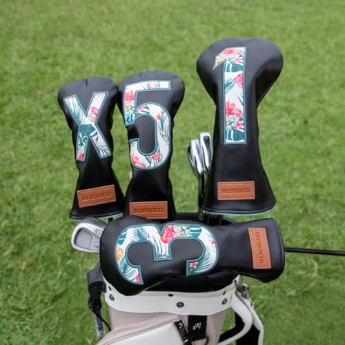 BAIRBRE Golf Club Covers Black Putter Cover Driver Covers Fairway Wood Headcover Hybrid Covers 3 Wood Headcovers Leather Mallte Putter Cover Golf Headcover for All Brand - Image 4