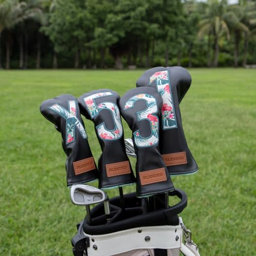 BAIRBRE Golf Club Covers Black Putter Cover Driver Covers Fairway Wood Headcover Hybrid Covers 3 Wood Headcovers Leather Mallte Putter Cover Golf Headcover for All Brand - Image 2