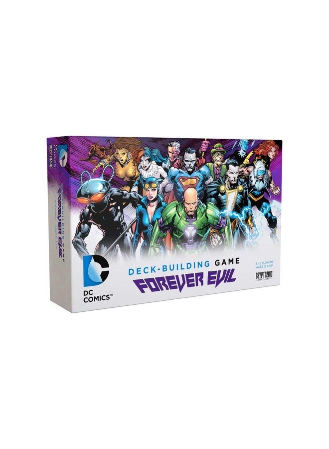 كريبتوزوك إنترتينمنت DC Deck-Building Game: Forever Evil - من ™الجيد أن تكون سيئا - العب بشخصية أشرار DC Universe Harley Quinn و Deathstroke و Black Adam - من 2 إلى 5 لاعبين - الأعمار 15+ - Image 1