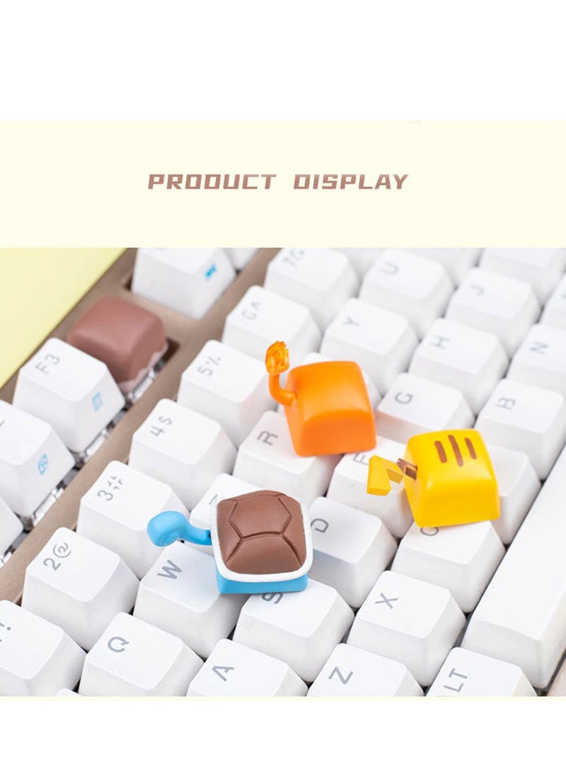 Furtey - 6 Pieces Custom Keycaps - Mechanical keyboard personalized keycaps- Pokemon keycaps - Suitable for cross axis, MX axis mechanical keyboard etc - Image 1