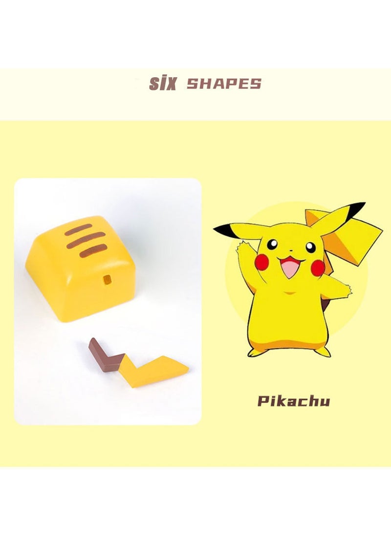 Furtey - 6 Pieces Custom Keycaps - Mechanical keyboard personalized keycaps- Pokemon keycaps - Suitable for cross axis, MX axis mechanical keyboard etc - Image 1