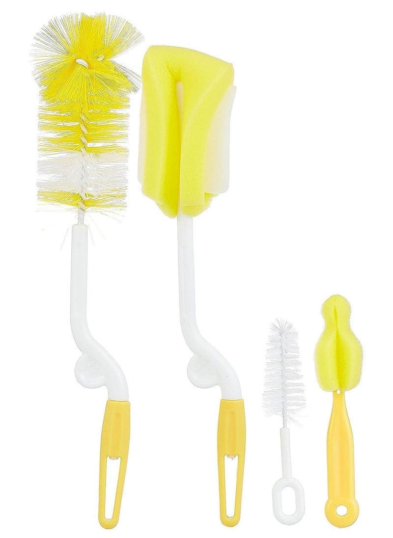 BreeJooy - 5pcs/set multifunctional sponge cleaning tool,cup bottle straw brush, baby feeding brush random color. - Image 1