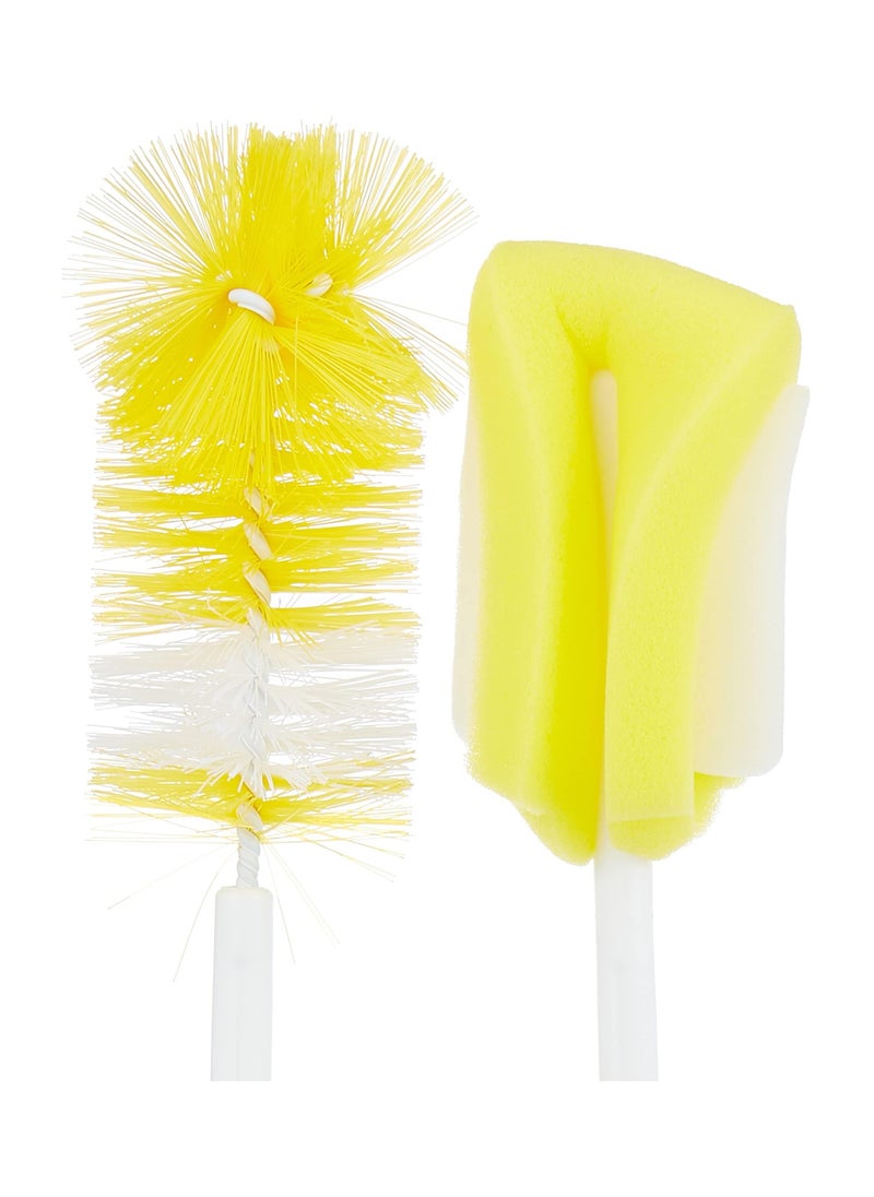 BreeJooy - 5pcs/set multifunctional sponge cleaning tool,cup bottle straw brush, baby feeding brush random color. - Image 1