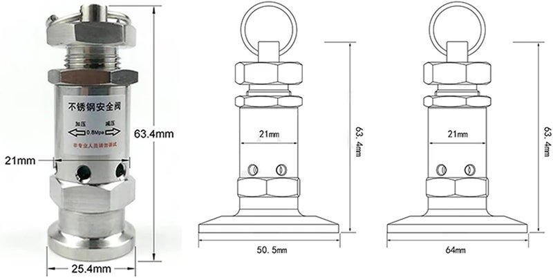 Cost effective upgraded craftsmanship 1/2" 1.5" 2" Tri Clamp Ferrule Safety Valve Pressure Relief Valve Air Compressor Steam Pressure Boiler OD50.5 Stainless Steel 304(TC 64mm,1bar) Multi-goal comprehensive design Balanced weight Wide use selected material All need matching options Various color options Field test upgraded craftsmanship Integrated practical design Local available supply Small apartment fit Varied global sizing picks Globally trusted affordable quality Personal & public compatible Durability boosted processed material General standard crafted Ready-to-ship local stock Field tested quality Fast warehouse picking Widely used design Gulf standard sizing alternatives Global trendy simple build Coast & inland available Advanced compact design Anti slip Fade proof - Image 4