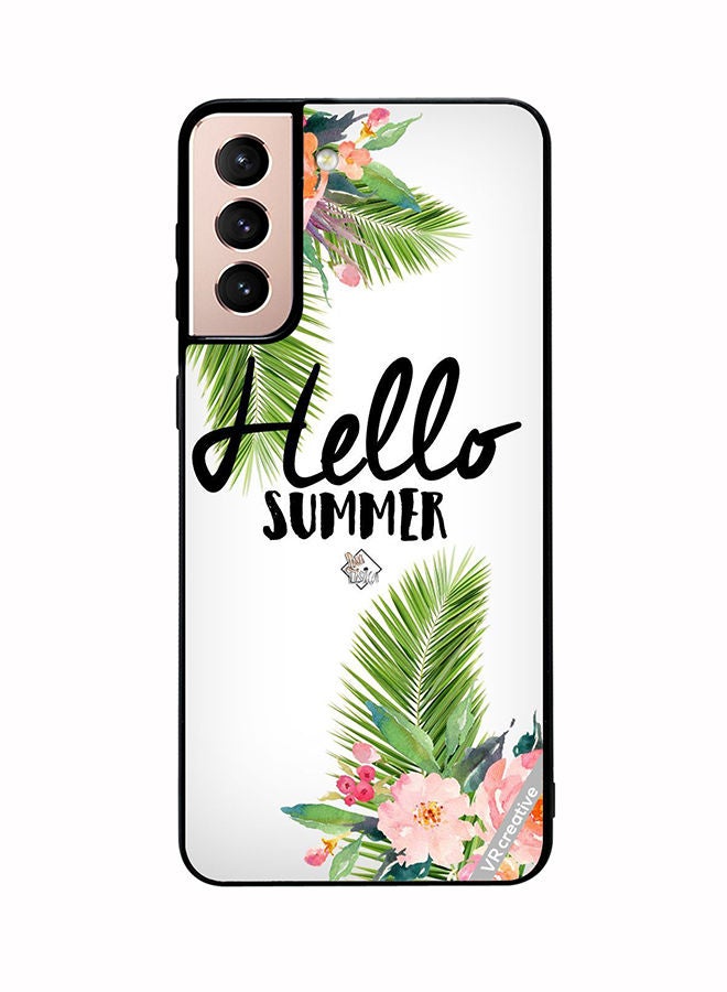 VR CREATIVE Protective Case Cover For Samsung Galaxy S21 Plus 5G Hello Summer Design Multicolour - Image 1