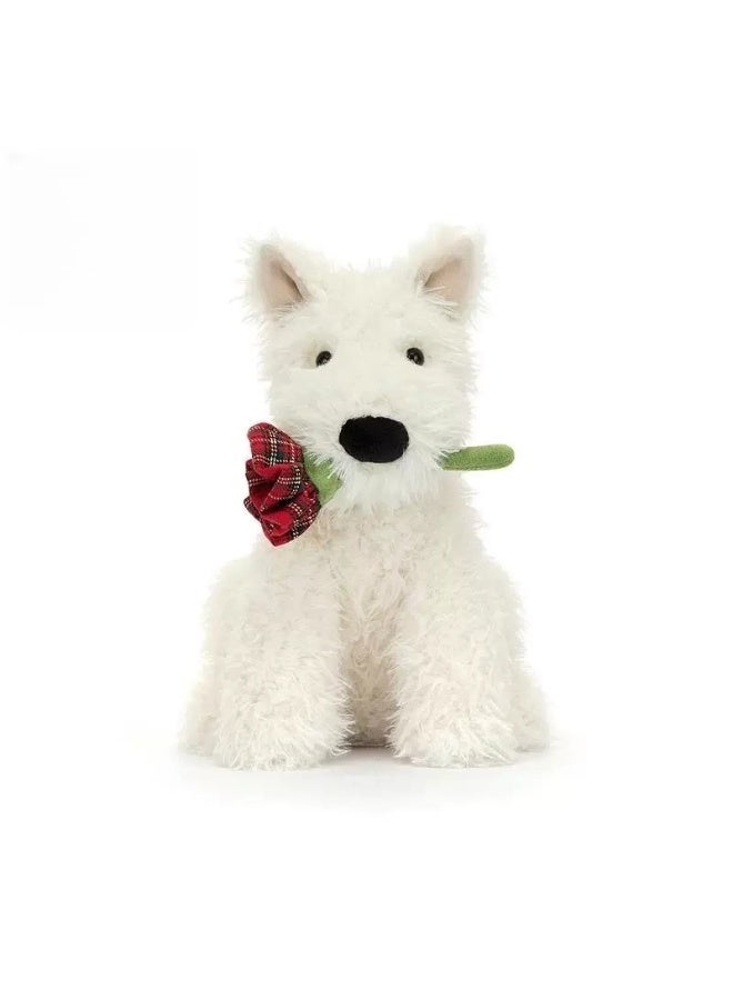 general Confession Rose West Highlands Puppy Soft Toy Valentine's Day Limited Edition Comfortable Doll Birthday Gift - Image 1