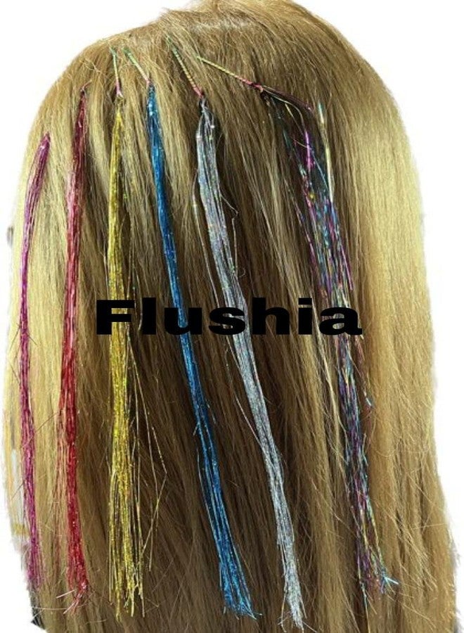 FLUSHIA 12 قطعة من شرائط الشعر الاصطناعية، إكسسوارات شعر للبنات | وصلات شعر للأطفال مع مشابك شعر، ضفائر شعر، مشابك شعر مزخرفة، إكسسوارات شعر متعددة الألوان - Image 5