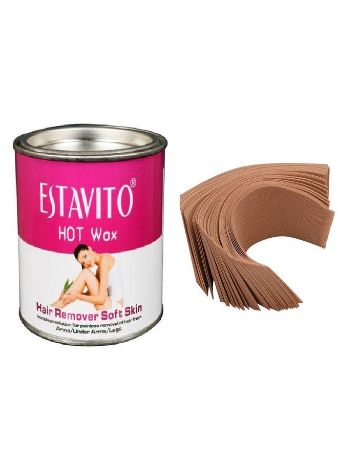 ESTAVITO HOT wax 600Gms with 30 WAX STRIPS | For Hair & Tan Removal | For Arms, Legs and Full body | COMBO OFFER | - Image 2