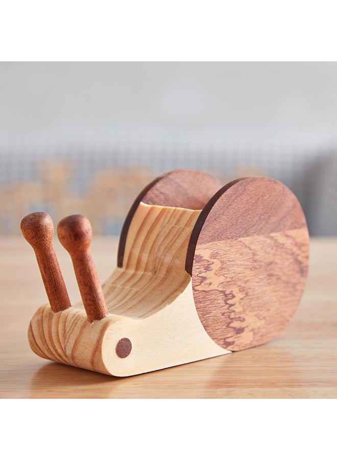 Home Box Snail Wooden Pen Stand 13 x 7.8 x 4.8 cm  - Image 1