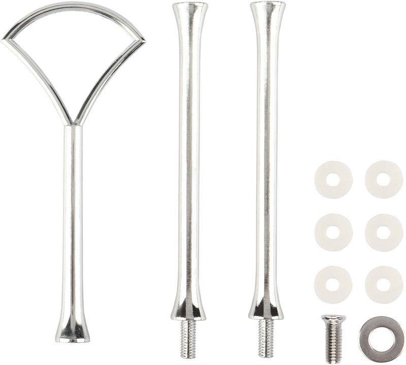 Happy Will 3 Tiered Cake Stand Noble Wedding Dessrt Tower Tray Cupcake Plates Holder for Birthday Party Baby Shower Graduation and Christmas Party Silver Fan - Image 1