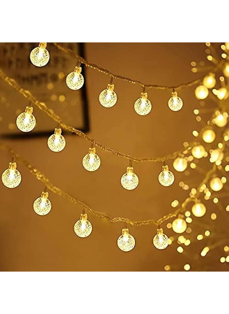 SEER Crystal Bubble Ball LED String Lights 3 Metres 14 LEDs Warm Yellow Indoor Decorative Fairy Lights  - Image 1
