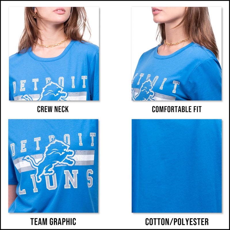 Ultra Game NFL Official Women's Distressed Graphics Super Soft Crew Neck T-Shirt, Seattle Seahawks, Team Color, Small - Image 4