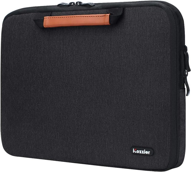 iCozzier 15-15.6 Inch Handle Electronic Accessories Strap Laptop Sleeve Case Bag Protective Bag for 15" MacBook Air/MacBook Pro/Pro Retina Cover - Black - Image 5