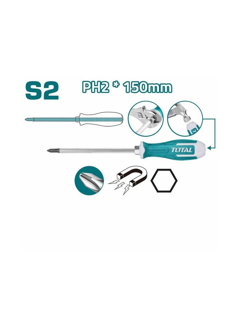 TOTAL 6 Pcs Screwdriver Set,T0TAL High Quality Go-through Screwdriver set, Repair Tool - THGSS2606 - Image 4