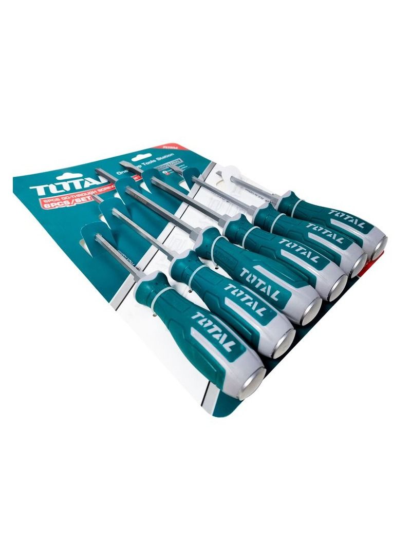 TOTAL 6 Pcs Screwdriver Set,T0TAL High Quality Go-through Screwdriver set, Repair Tool - THGSS2606 - Image 3