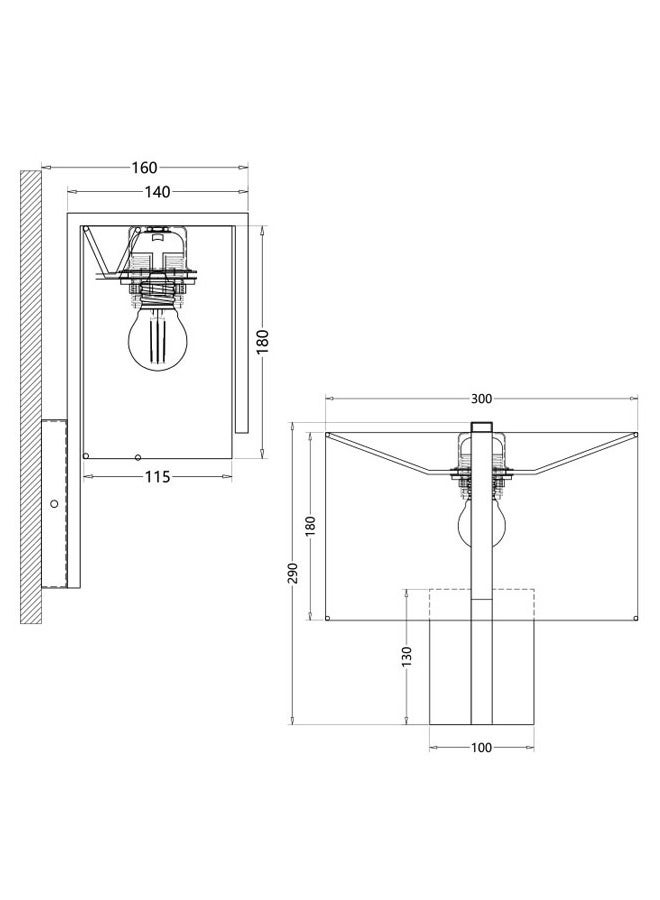 إنارة سيرة ابليك فندقي شيد مستطيل بيج فريم كروم ضلع فضي BJ051 - Image 5