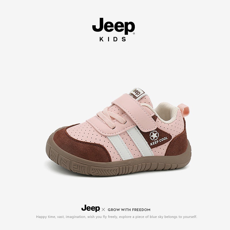 Jeep Girls' Breathable Board Shoes Children'S Baby Shoes Children'S Toddler Shoes Boys Non-Slip Soft Bottom Kindergarten Sneaker - Image 1