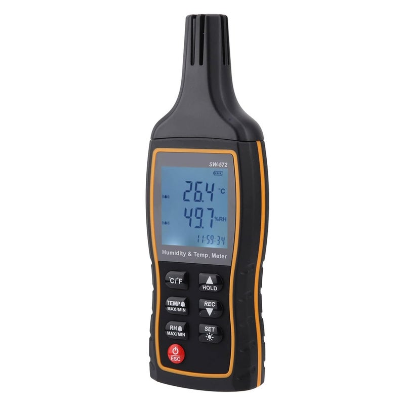 LCD Thermometer Handheld Digital Temperature Detector Hygrometer Humidity Monitor for Indoor Outdoor Use - Image 1