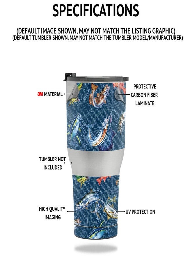 MIGHTY SKINS MightySkins Carbon Fiber Skin Compatible with Stanley The Quencher H2.0 FlowState 40 Oz Tumbler - Horizon Stripes | Protective, Durable Textured Carbon Fiber Finish | Easy to Apply - Image 2