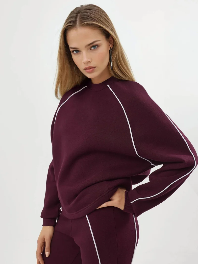 Busem BUSEM Contrast Binding Long Sleeve Sweatshirt