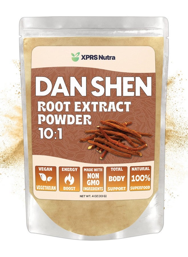 XPRS Nutra Dan Shen Root Extract Powder 10:1 Premium Dan Shen (Red Sage) Concentrated Powder Vegan Friendly Danshen (4 Oz) - Image 2