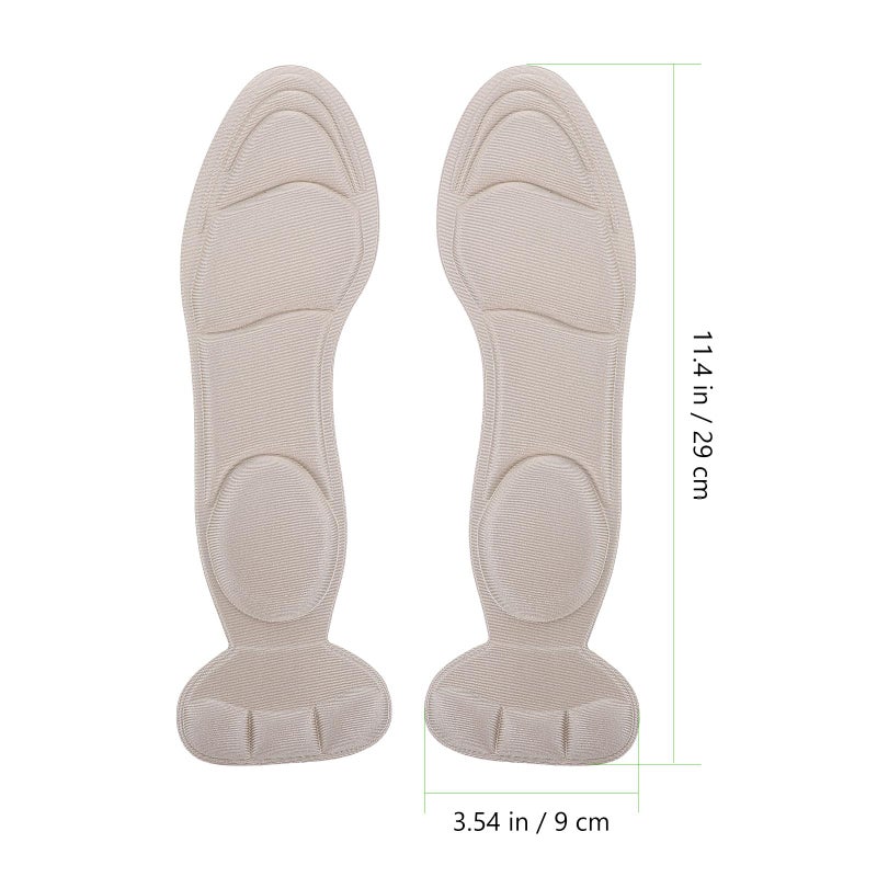 Thickened Massage Sponge Shoe Insoles Breathable Absorbent Foot Care Protector Skin Color 2 Pairs - Image 3