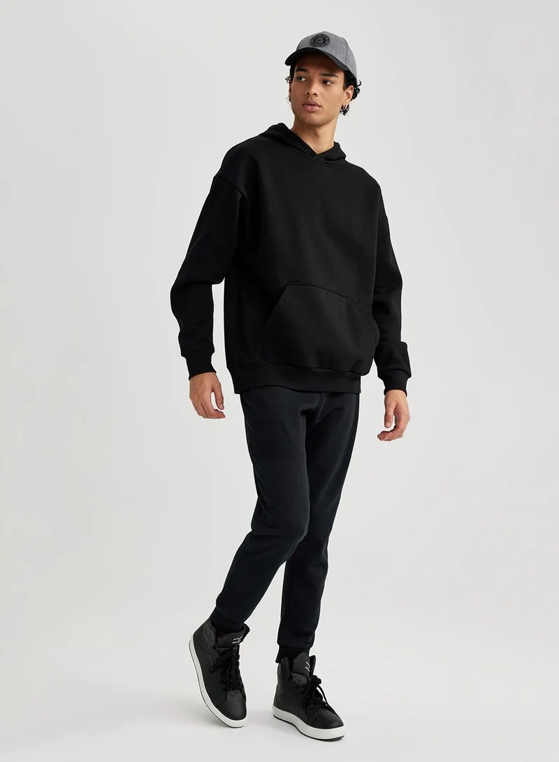 DeFacto Oversized Fit Hooded Basic Sweatshirt