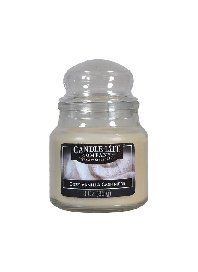 CANDLE-LITE - Cozy Cabin Retreat Vanilla Candle Jar Ivory 3Oz - Image 1
