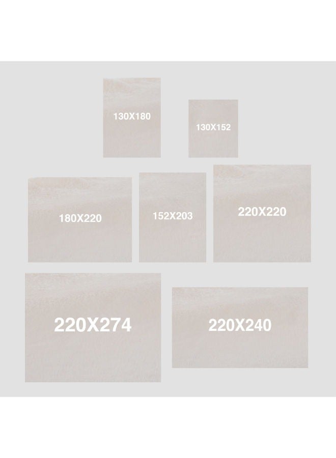 منترا بطانية خفيفة الوزن للسرير والأريكة 250 جرام لكل متر مربع مصنوعة من الألياف الدقيقة الممتازة فائقة النعومة باللون الكريمي 152 × 203 سم. - Image 4