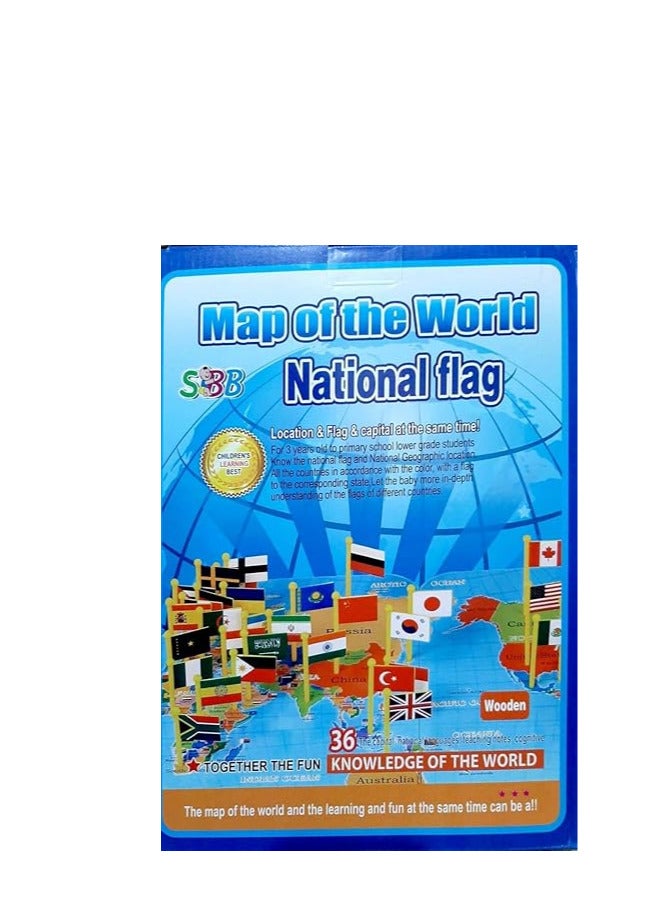 Map of The World and Flags Educational Toys & Games for Children - Image 1