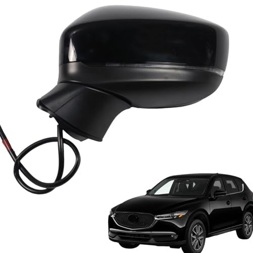 Marretoo for Mazda CX-5 2017 2018 2019 2020 2021 2022 2023 Side Mirror Assembly Driver Side for Mazda CX5 Accessories|POWER+LAMP+BSM Non-Heated Replaces MA1320198(LH)191275664759, KB7W69182 - Image 1